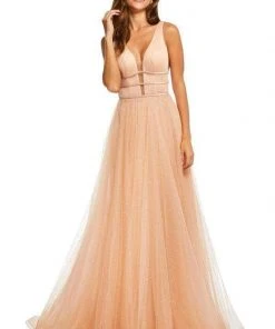 Sherri Hill - 52737 Plunging V- Neckline A-Line Long Dress
