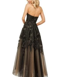 Sherri Hill - 52740 Strapless Embellished A-line Dress 5 Sherri Hill - 52740 Strapless Embellished A-line Dress