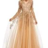 Sherri Hill - 52746 Plunging V-Neck Long Lace Dress 1 Sherri Hill - 52746 Plunging V-Neck Long Lace Dress