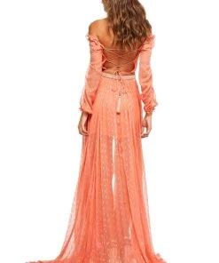 Sherri Hill - 52756 Off The Shoulder Two Piece Dress With High-Low Hem 8 Sherri Hill - 52756 Off The Shoulder Two Piece Dress With High-Low Hem