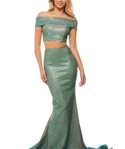 Sherri Hill - 52757 Two-Piece Off Shoulder Long Fitted Dress