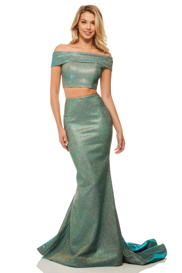 Sherri Hill - 52757 Two-Piece Off Shoulder Long Fitted Dress 3 Sherri Hill - 52757 Two-Piece Off Shoulder Long Fitted Dress