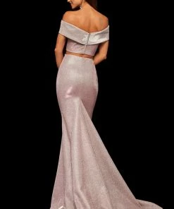 Sherri Hill - 52757 Two-Piece Off Shoulder Long Fitted Dress 9 Sherri Hill - 52757 Two-Piece Off Shoulder Long Fitted Dress