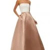 Sherri Hill - 52774 Strapless Corset Lace Bodice Satin A-Line Gown
