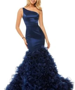 Sherri Hill - 52775 One Shoulder Ruffle-Tiered Mermaid Dress