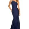 Sherri Hill - 52781 One Shoulder Satin Mermaid Dress With Train