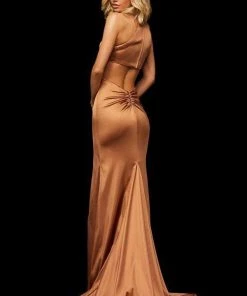 Sherri Hill - 52795 High Halter Trumpet Dress With Train