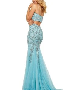 Sherri Hill - 52808 Embellished Two Piece Chiffon Trumpet Dress 5 Sherri Hill - 52808 Embellished Two Piece Chiffon Trumpet Dress