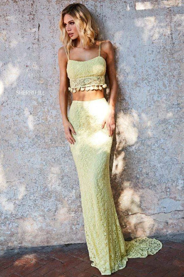 Sherri Hill - 52810 Two Piece Long Crochet Dress 5 Sherri Hill - 52810 Two Piece Long Crochet Dress