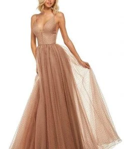 Sherri Hill - 52812 Beaded Plunging V- Neckline A-Line Dress