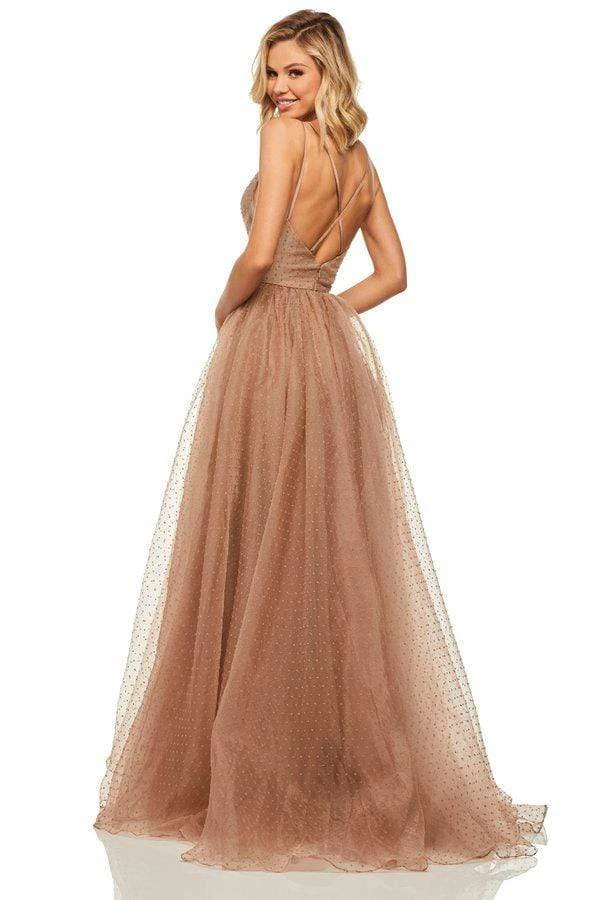 Sherri Hill - 52812 Beaded Plunging V- Neckline A-Line Dress 4 Sherri Hill - 52812 Beaded Plunging V- Neckline A-Line Dress