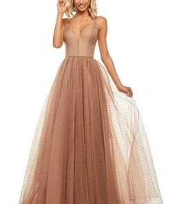 Sherri Hill - 52812 Beaded Plunging V- Neckline A-Line Dress 9 Sherri Hill - 52812 Beaded Plunging V- Neckline A-Line Dress