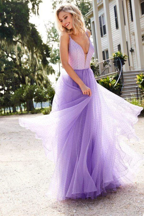 Sherri Hill - 52812 Beaded Plunging V- Neckline A-Line Dress 6 Sherri Hill - 52812 Beaded Plunging V- Neckline A-Line Dress