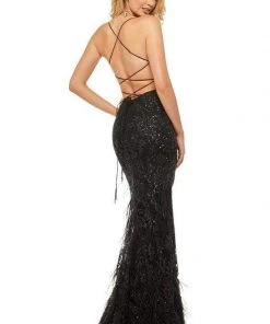 Sherri Hill - 52827 Metallic Lace Fitted Mermaid Dress 5 Sherri Hill - 52827 Metallic Lace Fitted Mermaid Dress