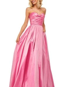 Sherri Hill - 52833 Sweetheart Bodice Ruched Taffeta Long Gown