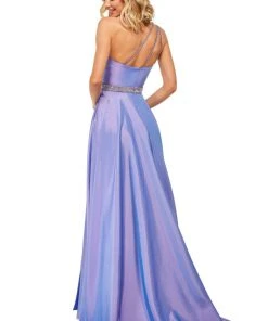 Sherri Hill - 52838 Ruched Bodice Asymmetrical High Slit Gown 7 Sherri Hill - 52838 Ruched Bodice Asymmetrical High Slit Gown