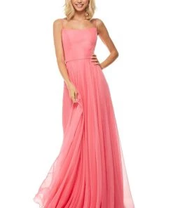 Sherri Hill - 52839 Taffeta Lace-up Back Long Chiffon Dress 19 Sherri Hill - 52839 Taffeta Lace-up Back Long Chiffon Dress