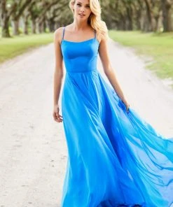 Sherri Hill - 52839 Taffeta Lace-up Back Long Chiffon Dress 23 Sherri Hill - 52839 Taffeta Lace-up Back Long Chiffon Dress