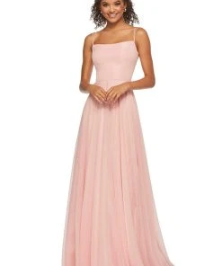 Sherri Hill - 52839 Taffeta Lace-up Back Long Chiffon Dress