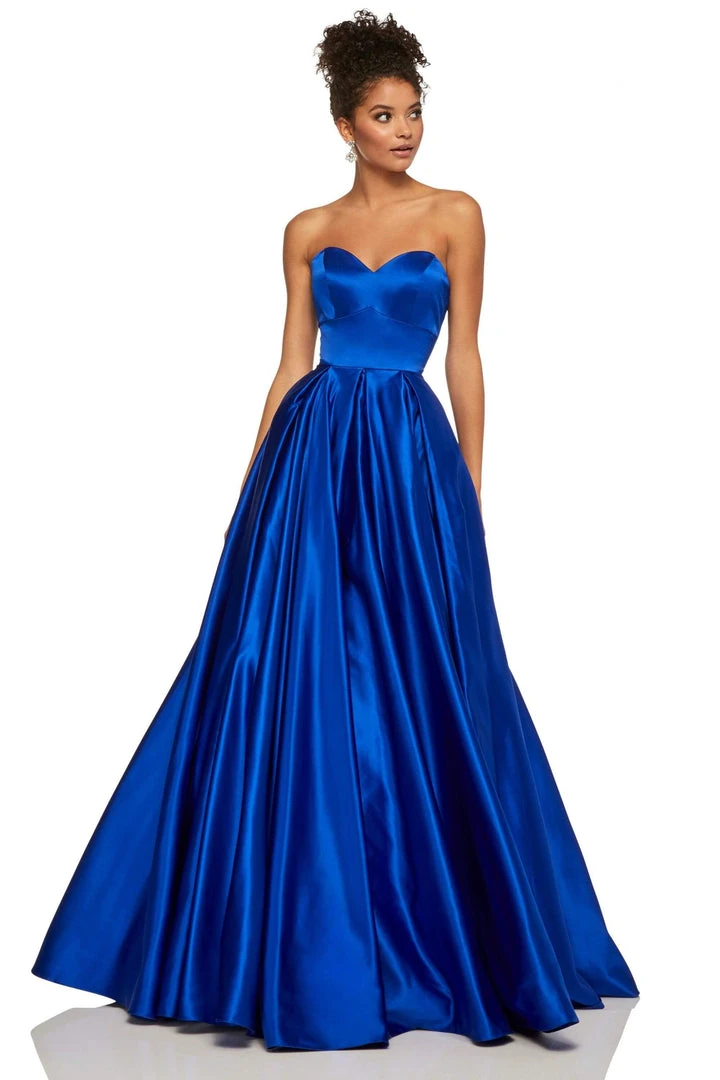 Sherri Hill - 52850 Strapless Sweetheart Long A-Line Satin Dress 8 Sherri Hill - 52850 Strapless Sweetheart Long A-Line Satin Dress
