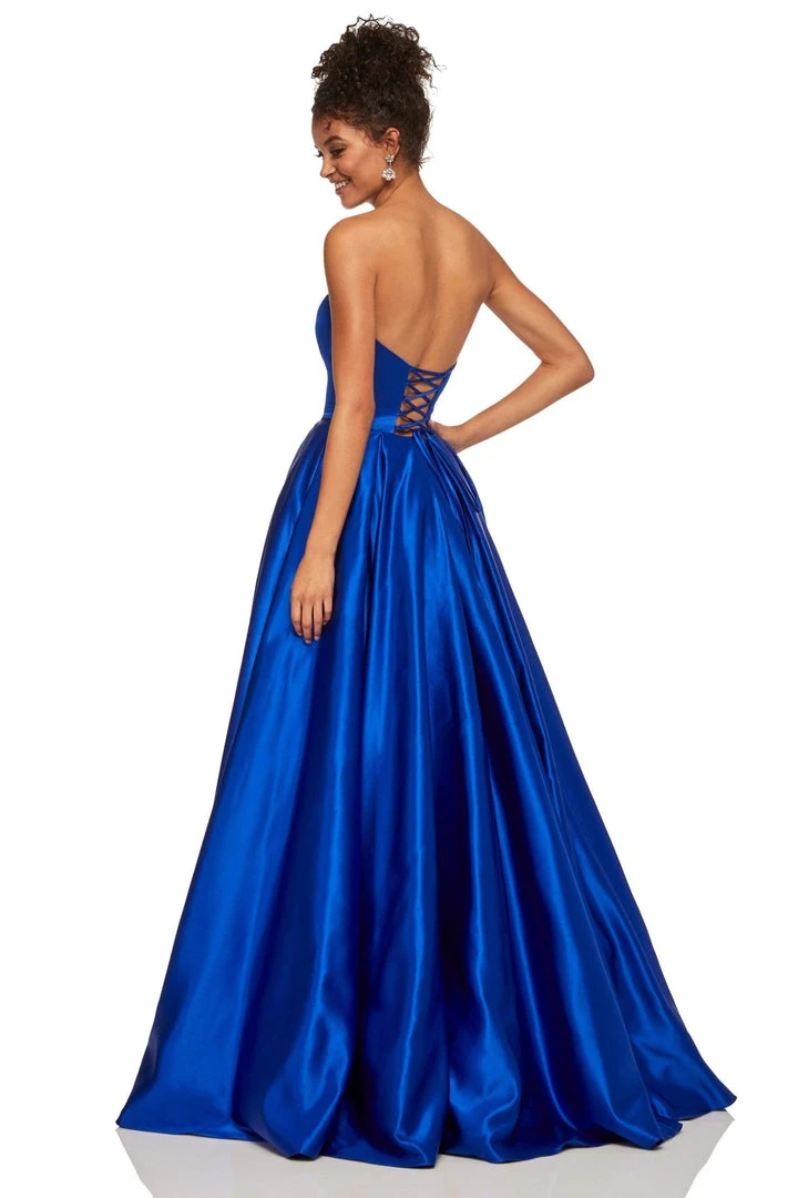 Sherri Hill - 52850 Strapless Sweetheart Long A-Line Satin Dress 9 Sherri Hill - 52850 Strapless Sweetheart Long A-Line Satin Dress