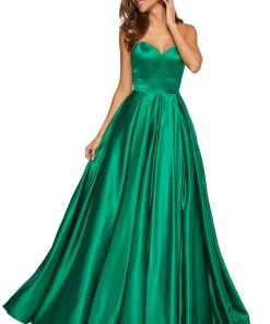 Sherri Hill - 52850 Strapless Sweetheart Long A-Line Satin Dress 10 Sherri Hill - 52850 Strapless Sweetheart Long A-Line Satin Dress