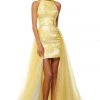 Sherri Hill - 52859 Halter Long Yellow Dress 2 Sherri Hill - 52859 Halter Long Yellow Dress