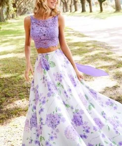 Sherri Hill - 52870 Two Piece Lace A-line Dress