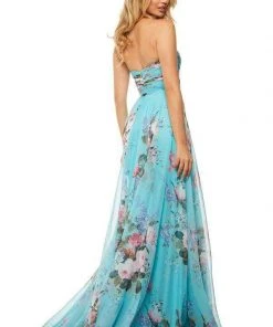 Sherri Hill - 52872 Floral Sweetheart Long A-Line Dress