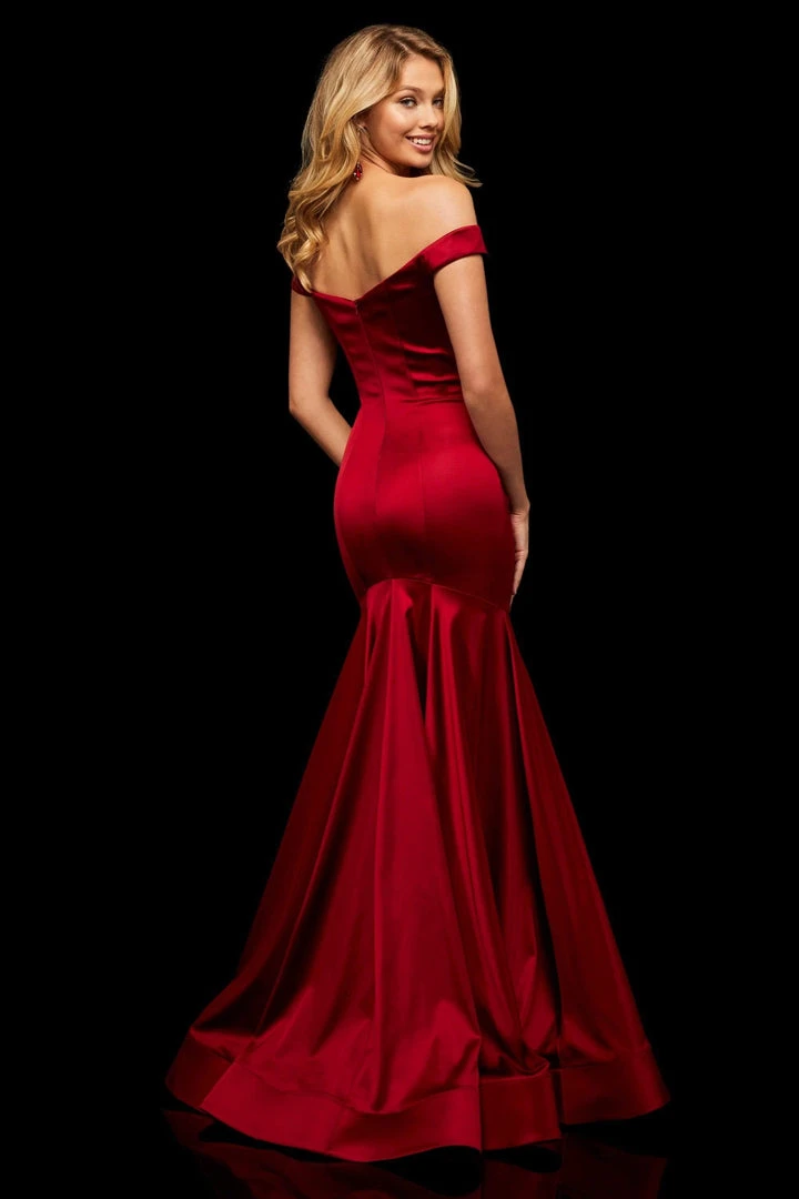 Sherri Hill - 52885 Off-Shoulder Stretch Satin Mermaid Dress 4 Sherri Hill - 52885 Off-Shoulder Stretch Satin Mermaid Dress