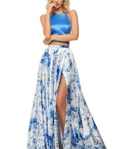 Sherri Hill - 52894 Two Piece Print Long Dress