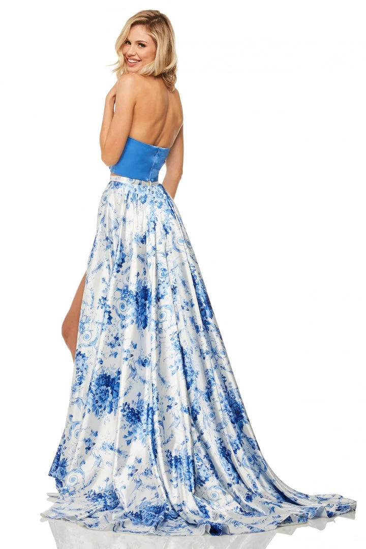 Sherri Hill - 52894 Two Piece Print Long Dress 4 Sherri Hill - 52894 Two Piece Print Long Dress