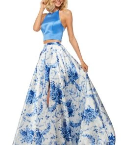 Sherri Hill - 52894 Two Piece Print Long Dress 7 Sherri Hill - 52894 Two Piece Print Long Dress