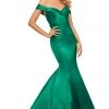 Sherri Hill - 52895 Off-Shoulder Satin Mermaid Dress With Train 2 Sherri Hill - 52895 Off-Shoulder Satin Mermaid Dress With Train