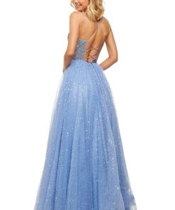 Sherri Hill - 52913 Scoop Long Tulle A-Line Skirt Evening Dress