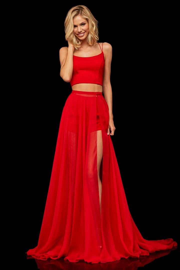 Sherri Hill - 52918 Two Piece Chiffon A-line Dress 3 Sherri Hill - 52918 Two Piece Chiffon A-line Dress