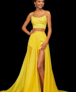 Sherri Hill - 52918 Two Piece Chiffon A-line Dress 9 Sherri Hill - 52918 Two Piece Chiffon A-line Dress