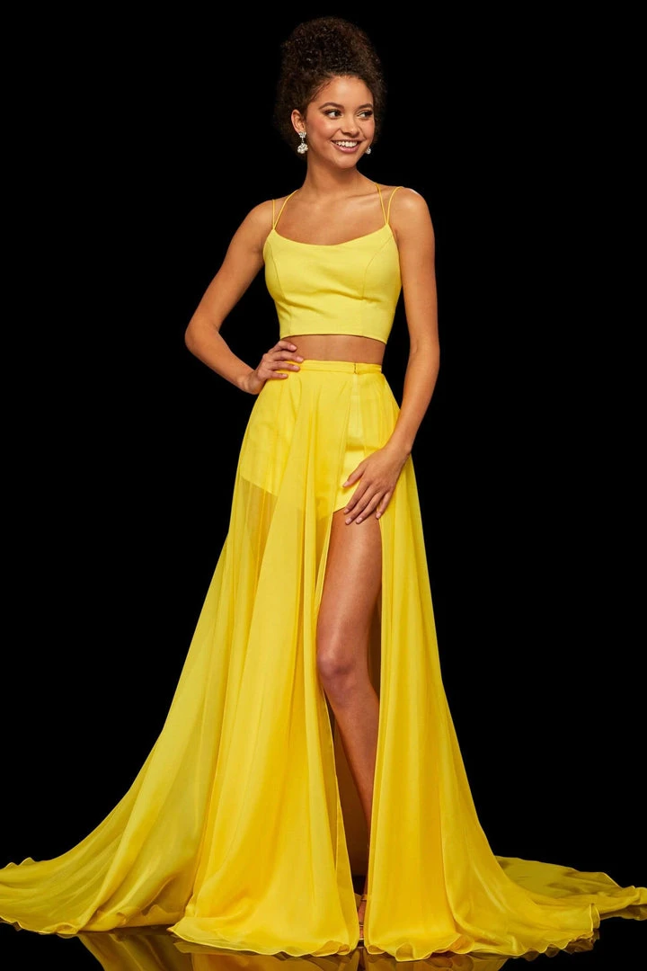 Sherri Hill - 52918 Two Piece Chiffon A-line Dress 5 Sherri Hill - 52918 Two Piece Chiffon A-line Dress
