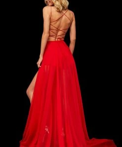 Sherri Hill - 52918 Two Piece Chiffon A-line Dress 8 Sherri Hill - 52918 Two Piece Chiffon A-line Dress