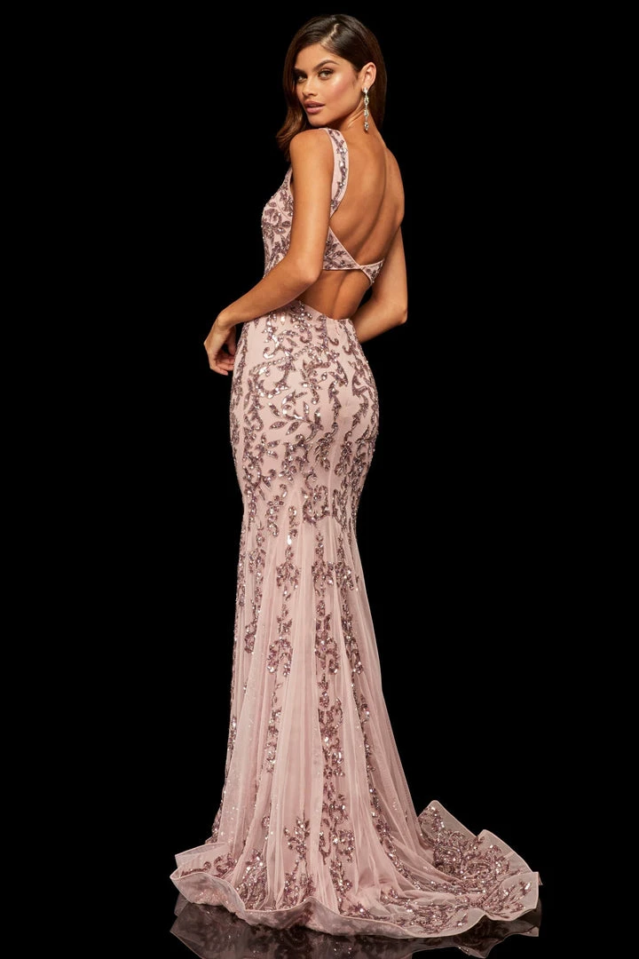 Sherri Hill - 52925 Long Beaded Lace Mermaid Dress 11 Sherri Hill - 52925 Long Beaded Lace Mermaid Dress