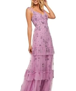 Sherri Hill - 52929 Beaded Tulle Long Dress