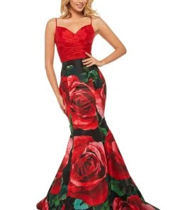 Sherri Hill - 52930 Red Mermaid Dress 9 Sherri Hill - 52930 Red Mermaid Dress