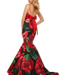 Sherri Hill - 52930 Red Mermaid Dress 8 Sherri Hill - 52930 Red Mermaid Dress