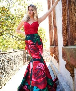 Sherri Hill - 52930 Red Mermaid Dress 10 Sherri Hill - 52930 Red Mermaid Dress
