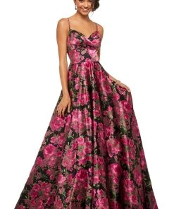 Sherri Hill - 52932 Long Print A-line Dress