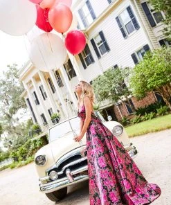 Sherri Hill - 52932 Long Print A-line Dress 10 Sherri Hill - 52932 Long Print A-line Dress