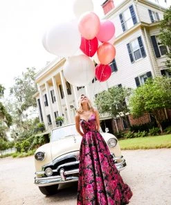 Sherri Hill - 52932 Long Print A-line Dress 11 Sherri Hill - 52932 Long Print A-line Dress