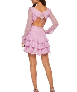 Sherri Hill - 52937 Long Bishop Sleeved Short Pattern Dress