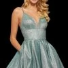Sherri Hill - 52955 Short Glitter Empire A Line Dress 2 Sherri Hill - 52955 Short Glitter Empire A Line Dress