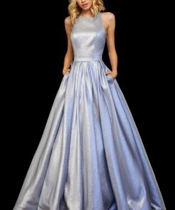 Sherri Hill - 52957 Halter Long Pleated A Line Dress